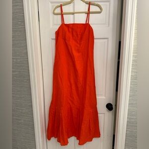 NWT Anna Cate Jordan Maxi Dress hot orange M